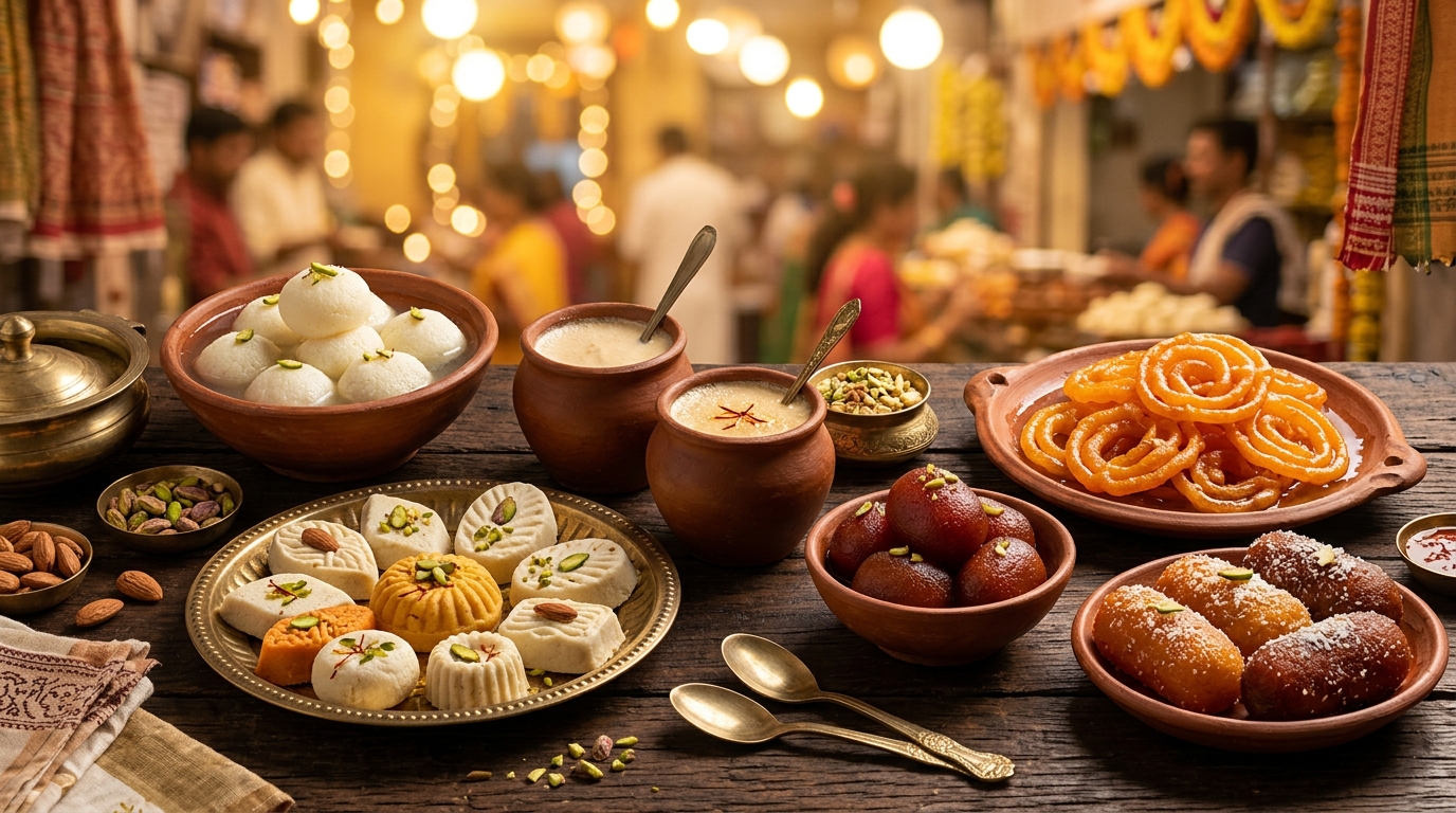 Assorted authentic desi sweets from Lalon Shah Bhandar